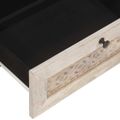 vidaXL TV skrinka Bielená biela 80 x 33 x 46 cm Masívne mango drevo