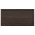 vidaXL Kúpeľňová doska tmavohnedá 100x50x(2-6) cm ošetrený masív
