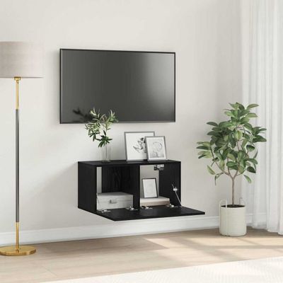 vidaXL Zostava TV skriniek Čierna 60 x 30 x 30 cm Kompozitné drevo