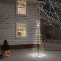 vidaXL Vianočný stromček s hrotom 108 farebných LED 180 cm
