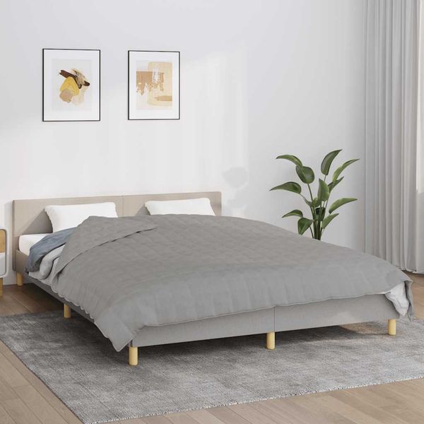 vidaXL Záťažová prikrývka šedá 220x235 cm 15 kg látka