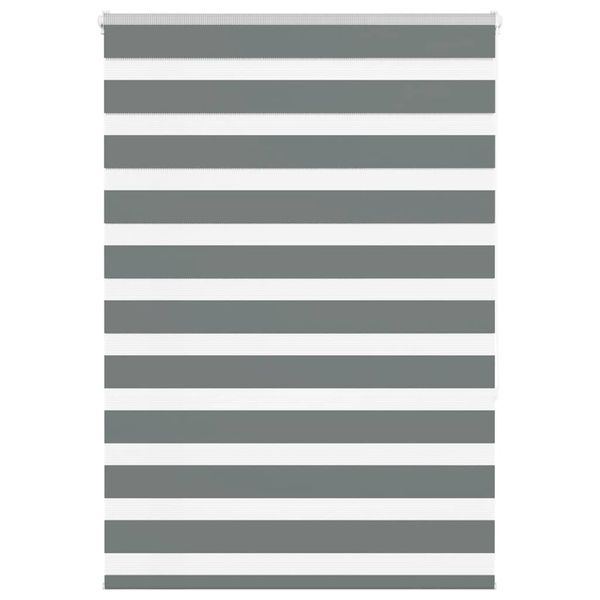 vidaXL Zebra roleta tmavošedá 115x150 cm šírka látky 110,9cm polyester