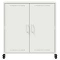 vidaXL Komoda biela 68x39x72 cm oceľ
