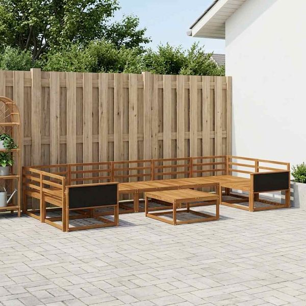 vidaXL Záhradná súprava gaučov 8 pcs Prírodná Pevné akáciové drevo