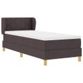 vidaXL Posteľ s pružinovým rámom Tmavohnedá 80 x 200 cm látka