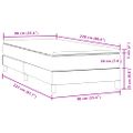 vidaXL Posteľný rám boxsping s matracom bledosivý 90x220 cm zamat