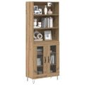 vidaXL Highboard 2 ks Remeselný dub 69,5 x 34 x 180 cm