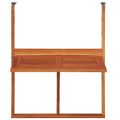 vidaXL Závesný stolík na balkón 64,5x44x80 cm, akáciový masív