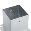 vidaXL Podnože stĺpikov štvorcové 4 ks Strieborná 121x121 mm