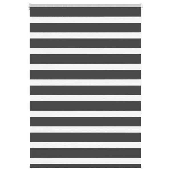 vidaXL Zebra roleta čierna 110x150 cm šírka látky 105,9cm polyester
