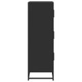 vidaXL Vysoká skrinka čierna 68x35x106,5 cm kompozitné drevo+kov