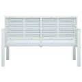 vidaXL Záhradná lavička 120 cm, HDPE, biela, drevený vzhľad