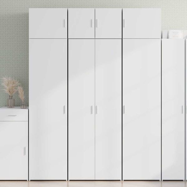 vidaXL Vysoká skrinka biela 70x42,5x185 cm kompozitné drevo