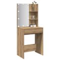 vidaXL Toaletný stolík s LED dub artisan 60x40x140 cm