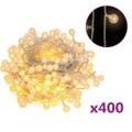 vidaXL Rozprávková svetelná reťaz 40m 400 LED teplá biela 8 funkcií
