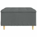 vidaXL Ottoman s Úložným Priestorom Tmavo šedá 80 x 80 x 45 cm látka