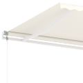 vidaXL Samostatne stojaca automatická markíza 500x350 cm krémová