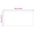 vidaXL Zrkadlo do kúpeľne s LED Priehľadná 100 x 50 cm tvrdené sklo