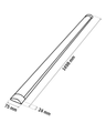 Q-37B 45W LED BATTEN LIGHT podlinkové svetlo - čierne QTEC 150cm
