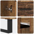vidaXL Highboard 2 ks Staré drevo 69,5 x 34 x 180 cm Kompozitné drevo