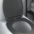 vidaXL WC sedadlo Antracitová 45,5 x 37,5 x 3,8 cm Duroplast