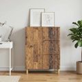 vidaXL Servírovacia skriňa Staré drevo 66 x 34,5 x 90 cm