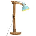 vidaXL Podlahová lampa 25 W šmuhovaná modrá 33x25x130-150 cm E27
