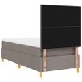 vidaXL LED box s pružinami s čelnou doskou Sivohnedá 80 x 200 cm látka