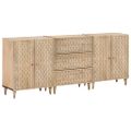 vidaXL Bočné skrinky 3 ks 60x33x75 cm masívne mangovníkové drevo