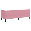 vidaXL Rohový rám postele s čelnou doskou Ružová 80 cm x 200 cm Zamat
