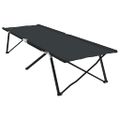 vidaXL Skladacia kempingová posteľ 2 ks Čierna 206 x 76 x 74 cm