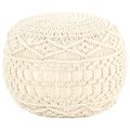 vidaXL Ručne vyrobená taburetka macrame 45x30 cm, bavlna