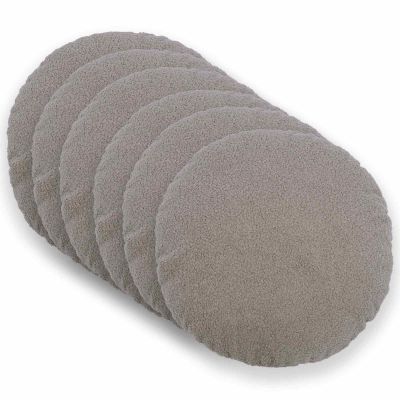 vidaXL Poťah na podložku 6 pcs HEERLEN Svetlosivá Ø 40 cm Bouclé