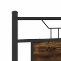 vidaXL Posteľný rám bez matraca dymový dub 140x190 cm kompozitné drevo