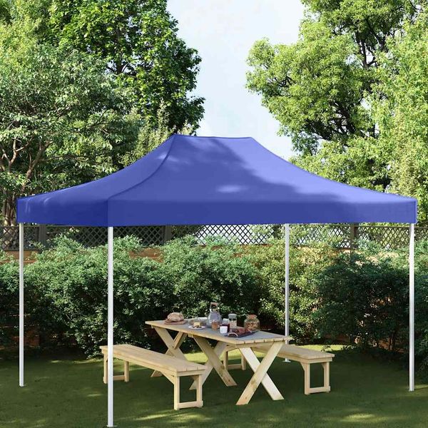 vidaXL Strecha na párty stan 4x3 m, modrá 270 g/m²