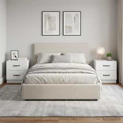 vidaXL Nočný stolík 2 ks Biela 43 x 34,5 x 44,5 cm Kompozitné drevo