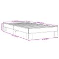 vidaXL Posteľný rám dub sonoma 100x200 cm kompozitné drevo a kov