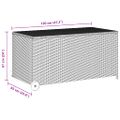 vidaXL Záhradný úložný box, svetlosivý 120x65x61 cm, polyratan