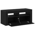 vidaXL TV skrinka 90 x 35 x 40 cm Čierny dub Kompozitné drevo
