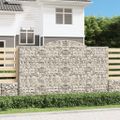 vidaXL Oblúkové gabiónové koše 10 ks 300x50x180/200cm pozink. železo