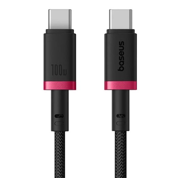 Baseus Rýchlonabíjací kábel Dura USB-C/USB-C 2m 100W červeno čierny