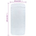 vidaXL Plážové uteráky 4 ks biele 60x135 cm látka 400 GSM