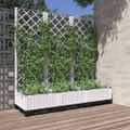 vidaXL Záhradný kvetináč s mriežkou biely 120x40x121,5 cm PP
