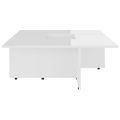 vidaXL Konferenčný stolík lesklý biely 79,5x79,5x30 cm drevotrieska