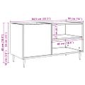vidaXL Skrinka na platne, staré drevo 84,5x38x48 cm, kompozitné drevo