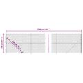vidaXL Drôtený plot s prírubou zelený 1,8x25 m