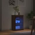 vidaXL Komoda s LED svetlami hnedý dub 41x37x67 cm