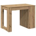 vidaXL Stolík so zásuvkou a policou dub artisan 102x62x77,5 cm