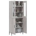 vidaXL Vysoká skrinka sivý dub sonoma 69,5x34x180 cm spracované drevo