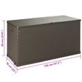 vidaXL Záhradný úložný box, hnedý 120x56x63 cm, PP ratan